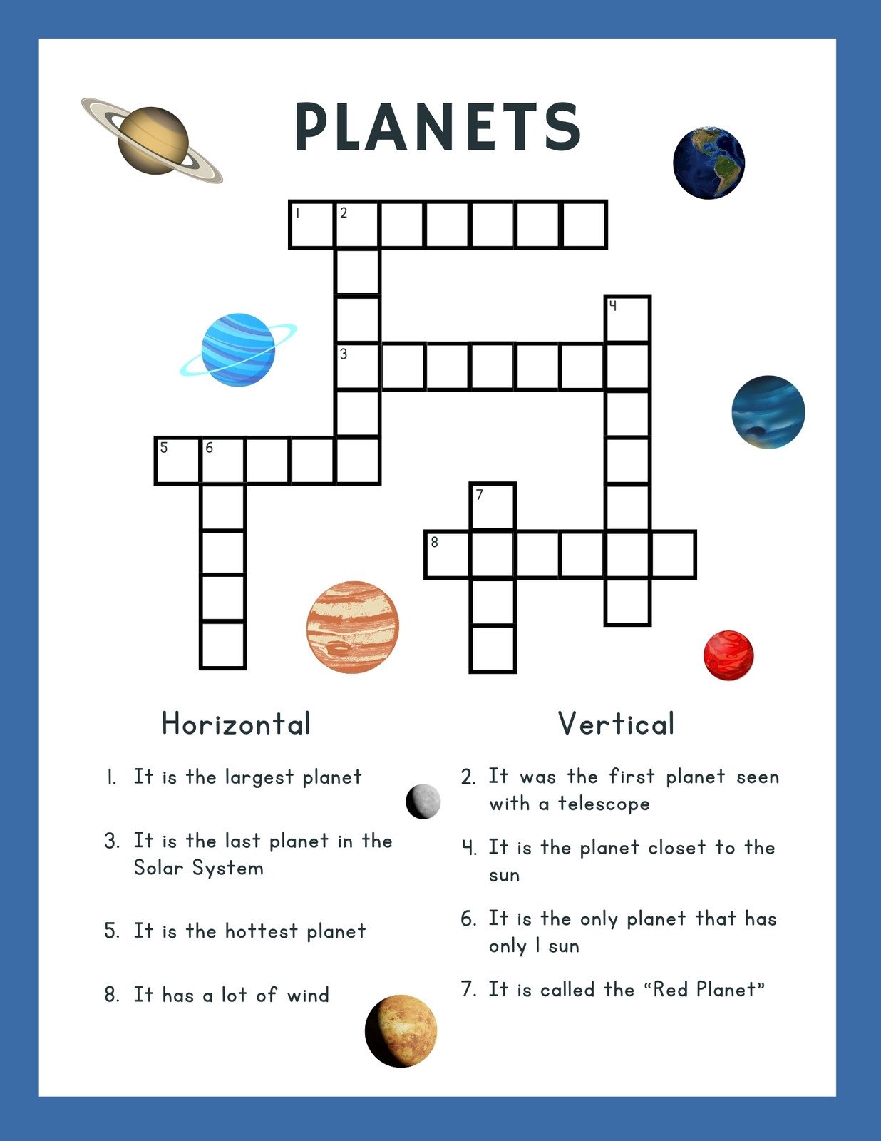Easy Science Crossword Puzzles Printable