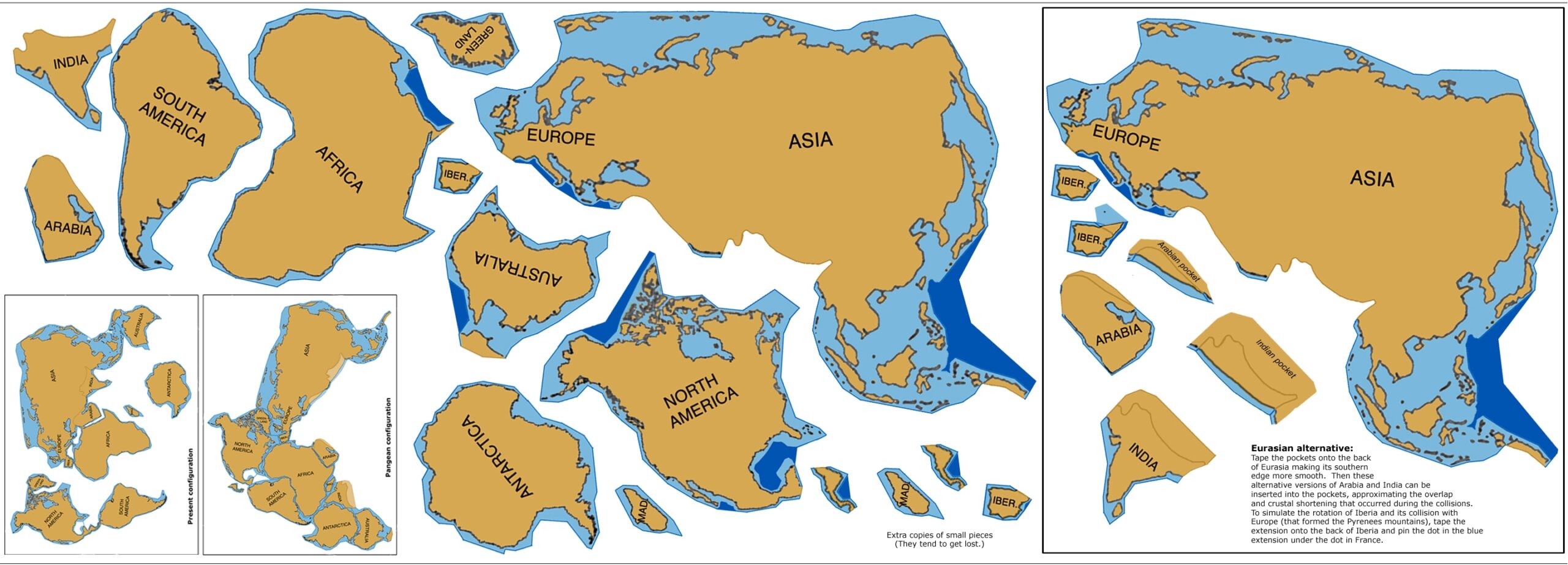 Pangea Breakup And Continental Drift Physical Puzzle Pangea Breakup And Continental Drift Physical Puzzle
