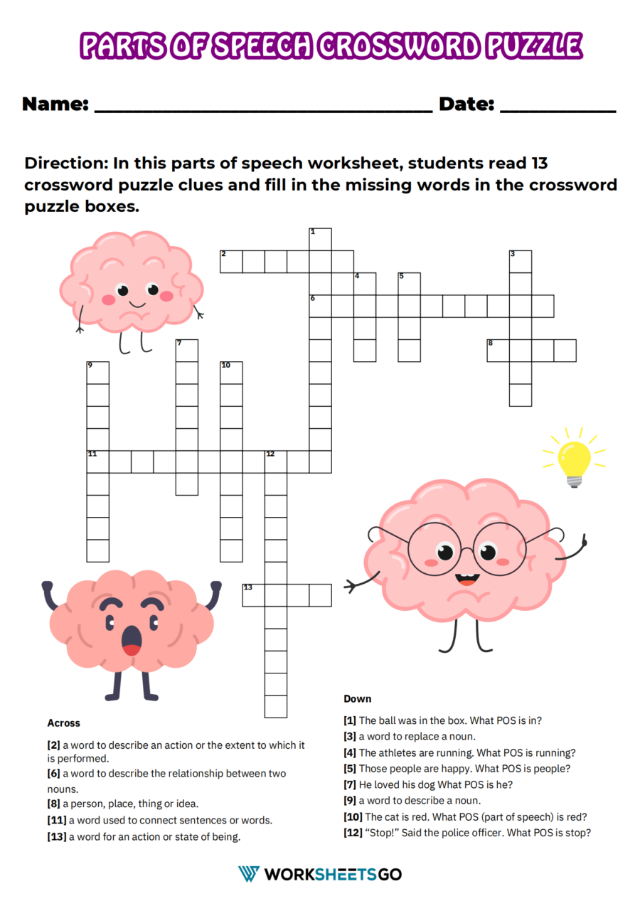Crossword Puzzle Worksheets For Grade 2 Crossword Puzzle Worksheets For Grade 2