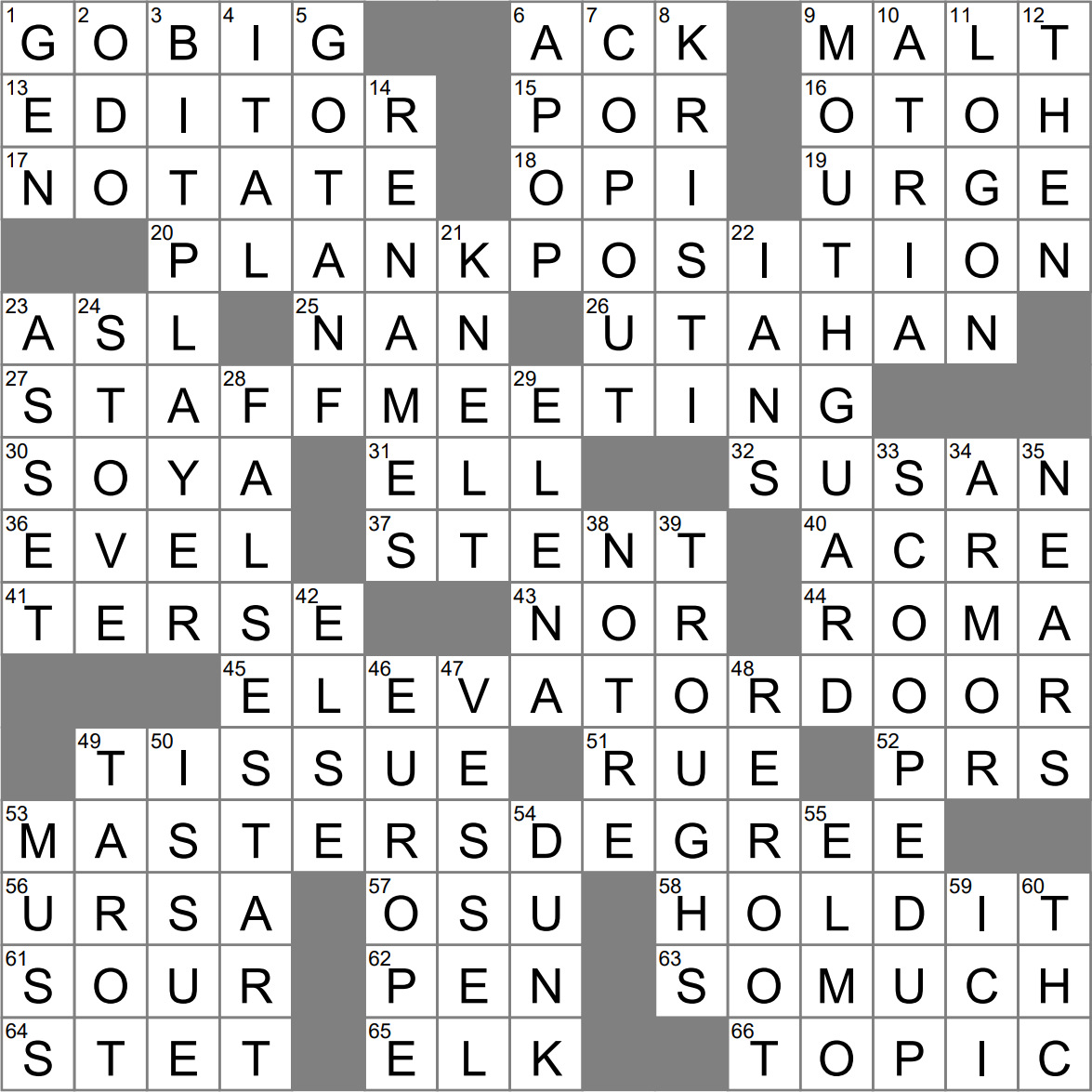 Performer With A Small Role Crossword Clue Archives LAXCrossword