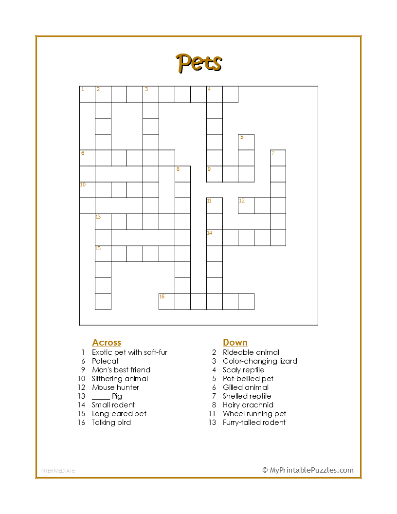 Small Dog Crossword Puzzle Clue Small Dog Crossword Puzzle Clue