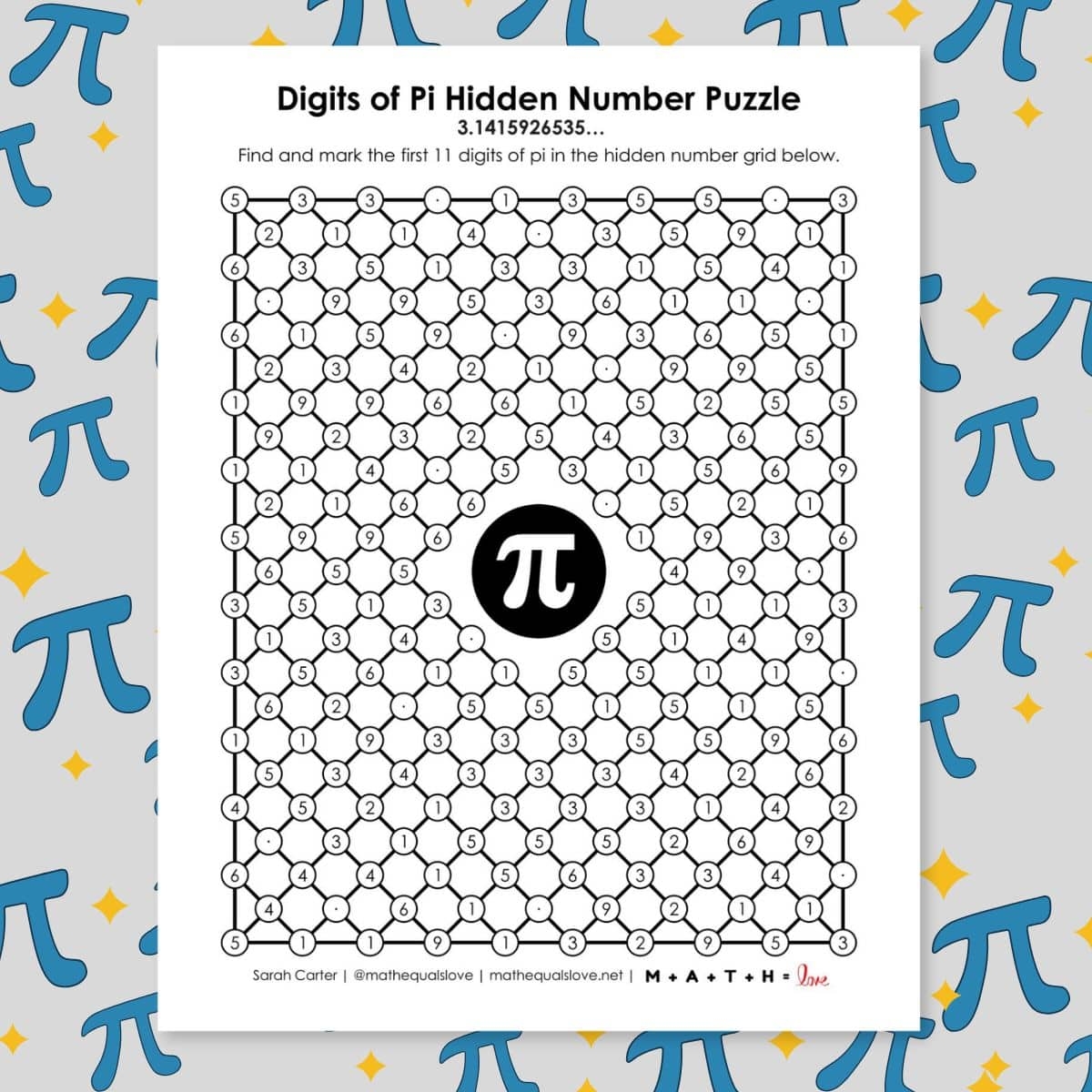 Pi Day Puzzles Math U003d Love