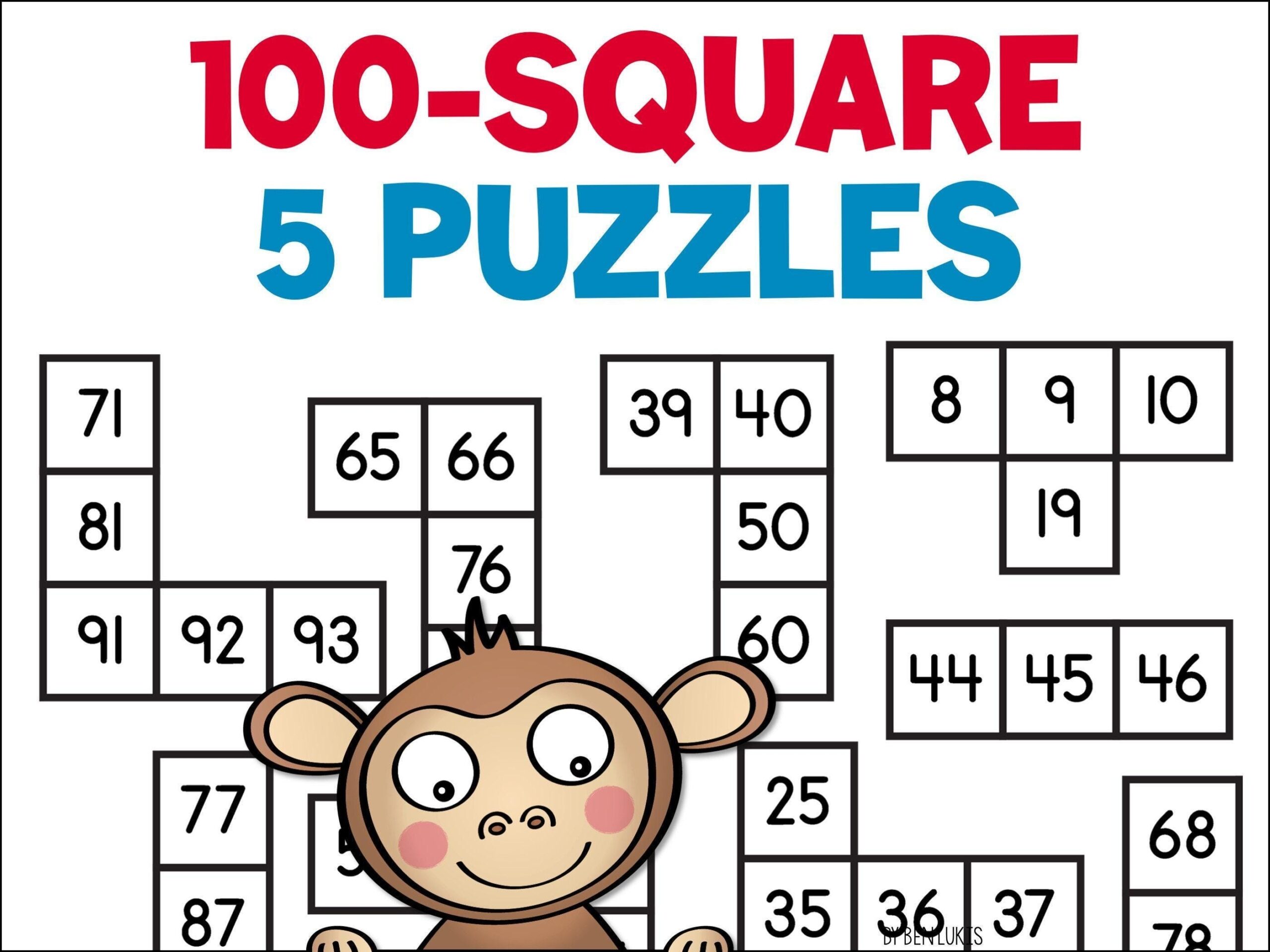 Place Value To 100 Jigsaws 100 Chart Jigsaw Activity Printable 