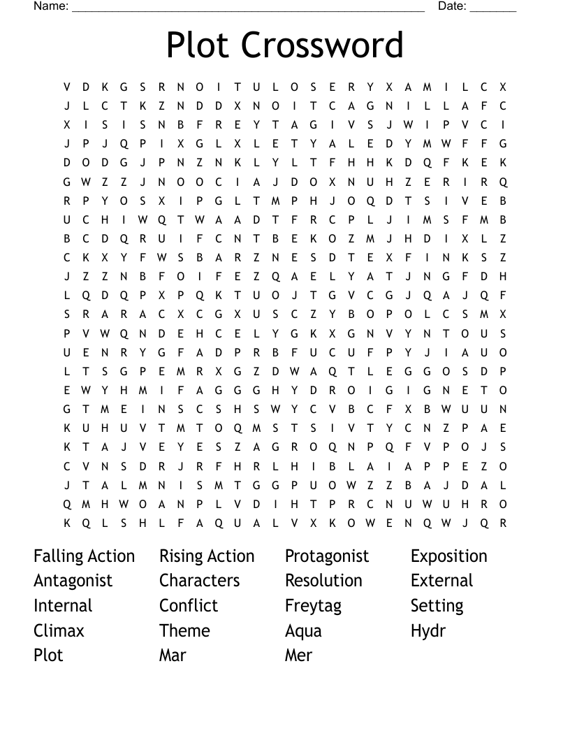 Plot Crossword Word Search WordMint Plot Crossword Word Search WordMint