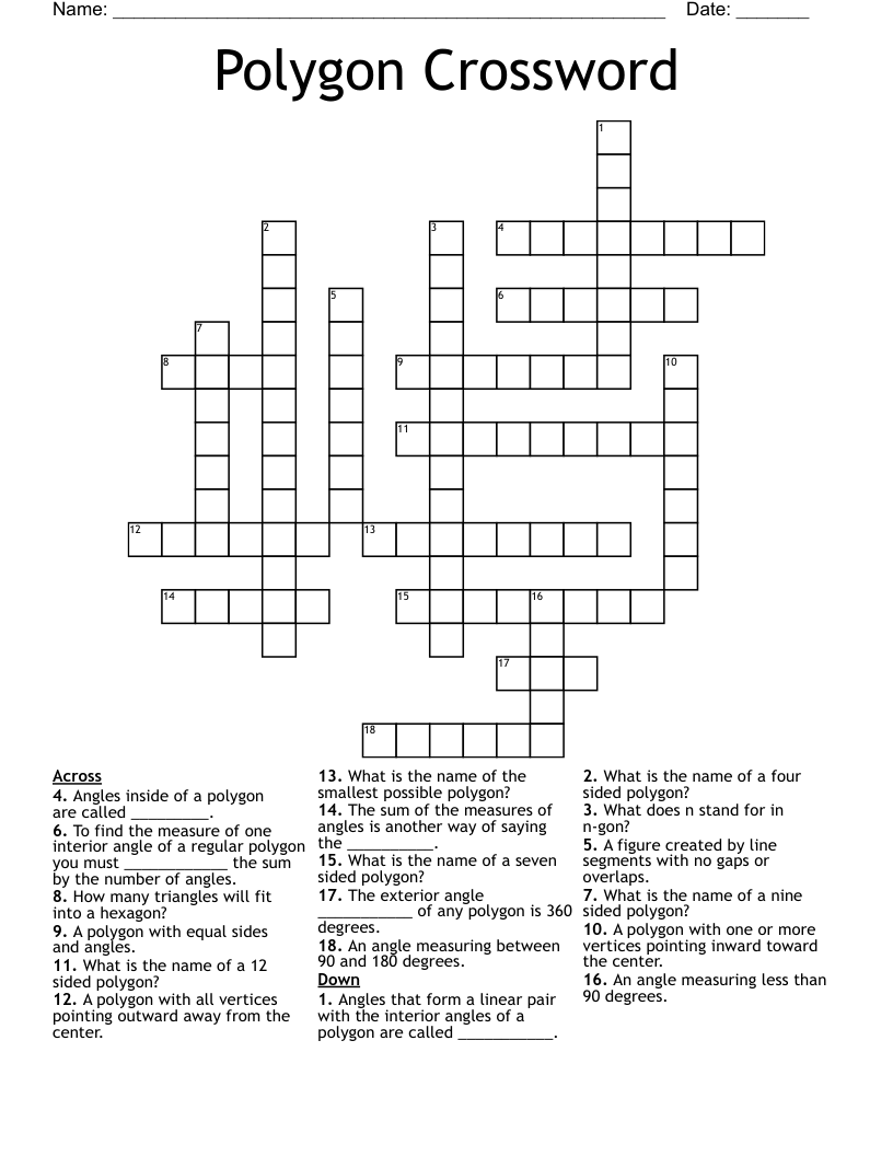 Polygon Crossword WordMint