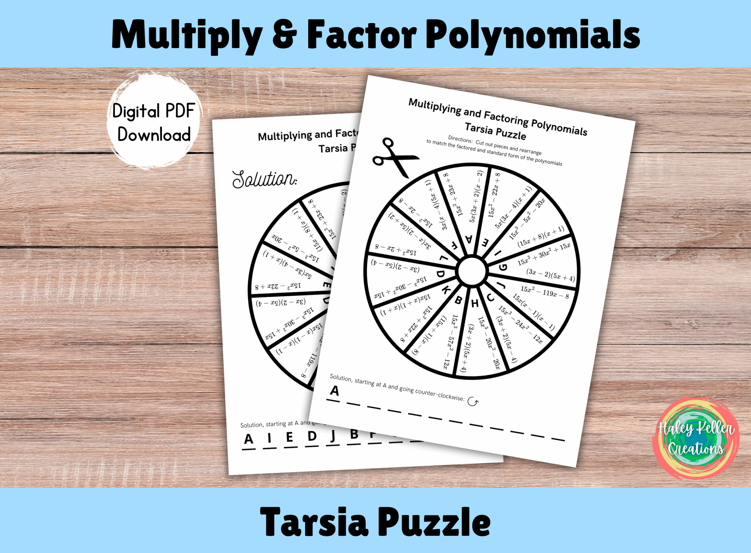 Polynomials Multiplying And Factoring Math Tarsia Puzzle Polynomials Multiplying And Factoring Math Tarsia Puzzle
