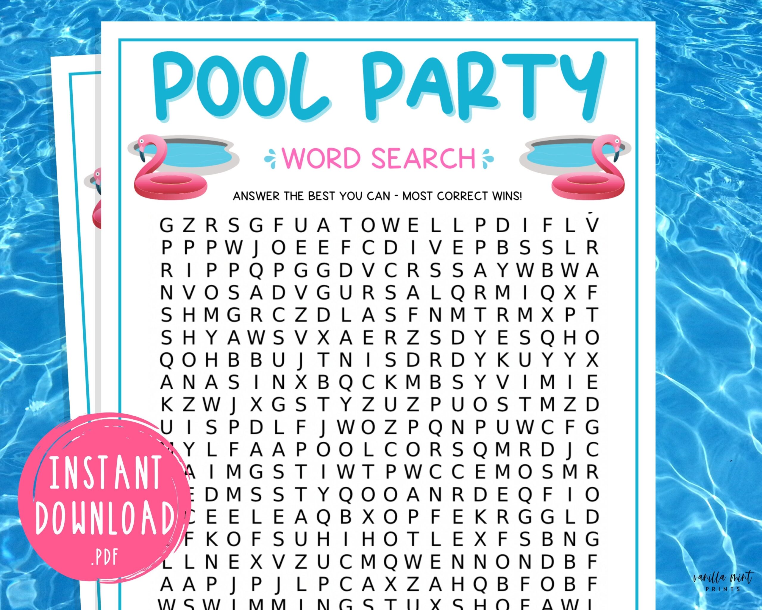 Pool Party Word Search Game Printable Summertime Games Fun Summer Party Games Summer Activities For Adults U0026 Kids Swimming Pool Etsy Pool Party Word Search Game Printable Summertime Games Fun Summer Party Games Summer Activities For Adults U0026 Kids Swimming Pool Etsy