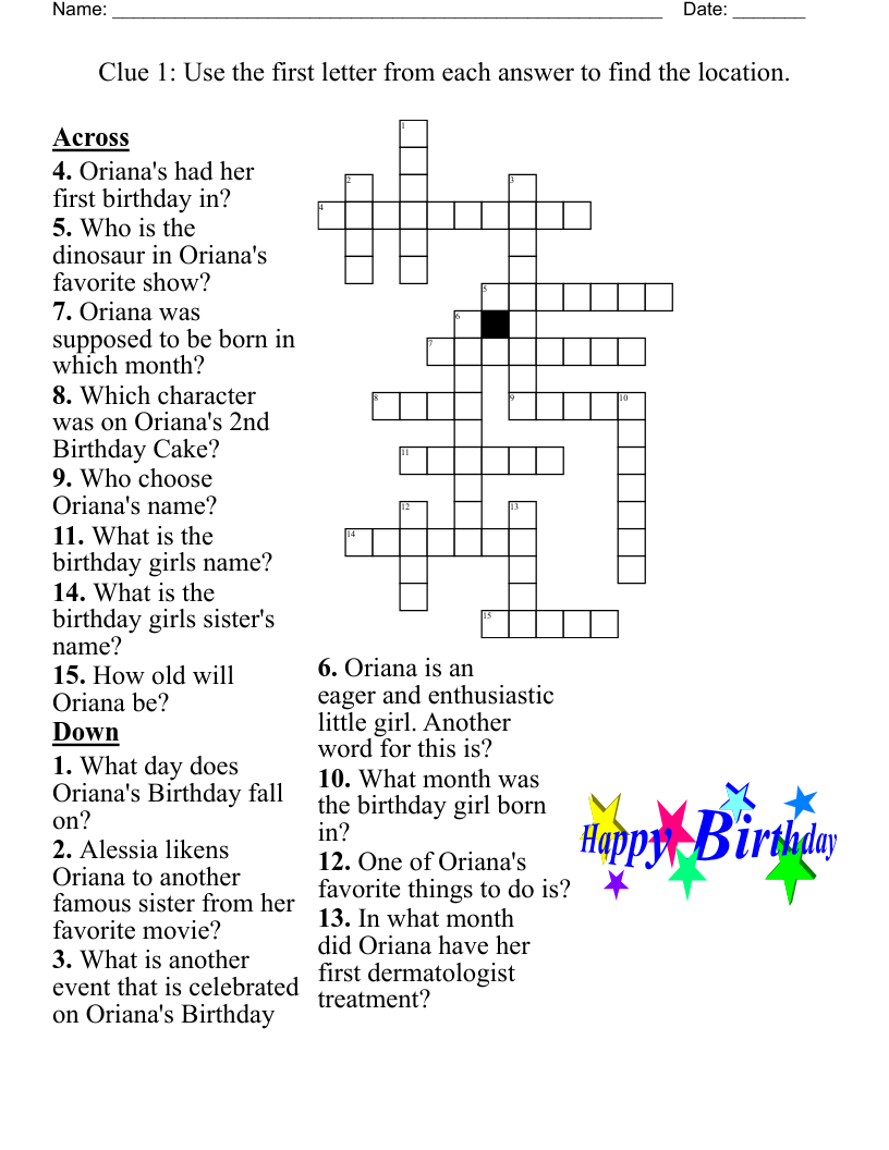 Pop Culture Crossword Puzzles Worksheets Library