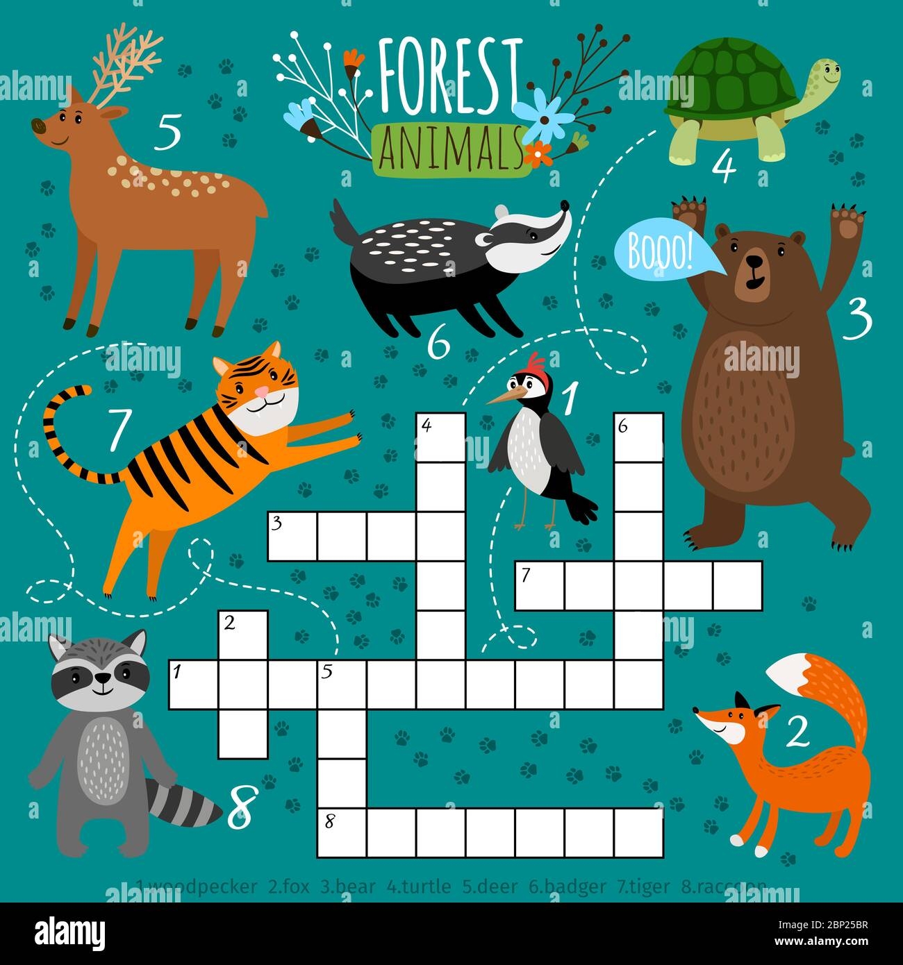 Printable Animal Crossword Preschool Puzzle Quiz Game Learning Printable Animal Crossword Preschool Puzzle Quiz Game Learning