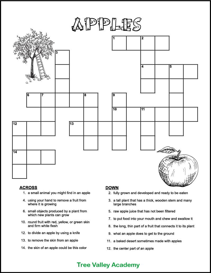 Simple Free Printable Crossword Puzzles