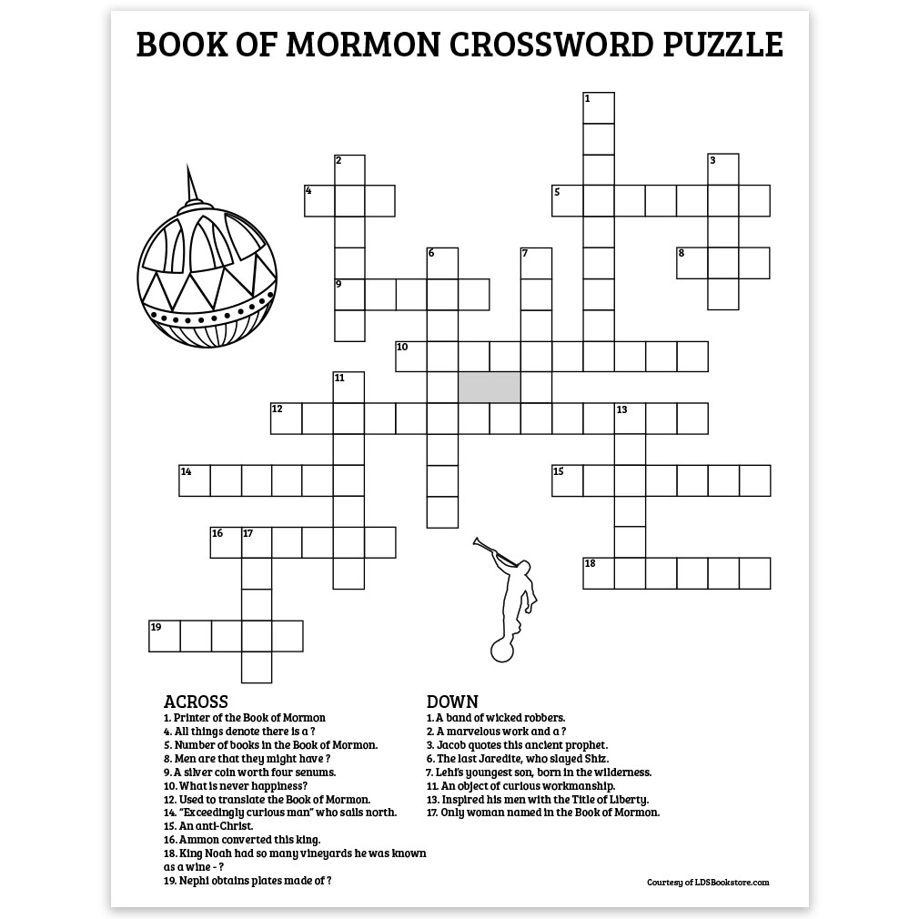 Printable Book Of Mormon Crossword Puzzle Advanced Printable Book Of Mormon Crossword Puzzle Advanced
