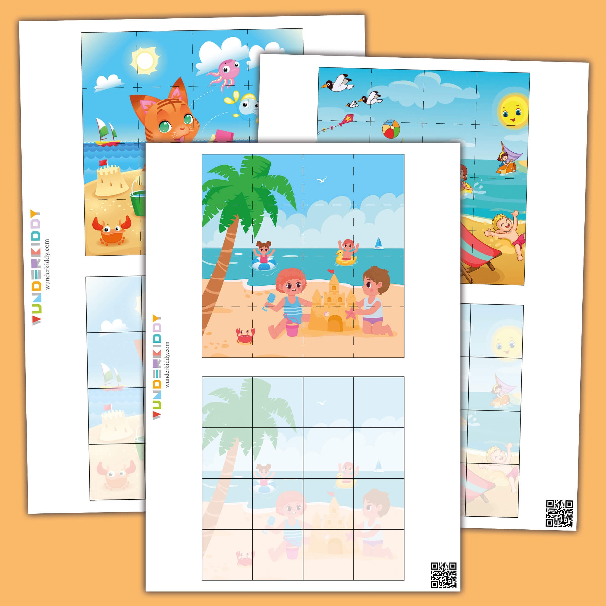 Printable Cut And Paste Summer Puzzle Worksheet For Toddler Printable Cut And Paste Summer Puzzle Worksheet For Toddler