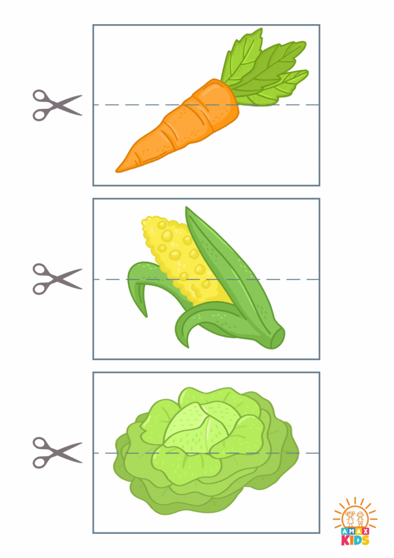 Printable Fruits And Vegetables Puzzle For Kids Amax Kids