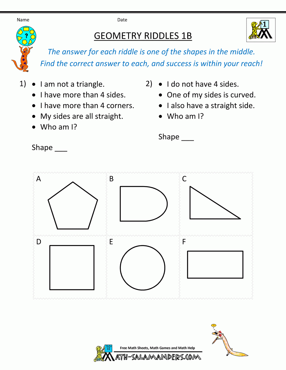 Printable Geometry Worksheets Riddles Worksheets Library Printable Geometry Worksheets Riddles Worksheets Library