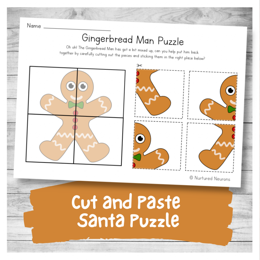 Printable Gingerbread Man Puzzle Preschool Cut And Paste Printable Gingerbread Man Puzzle Preschool Cut And Paste