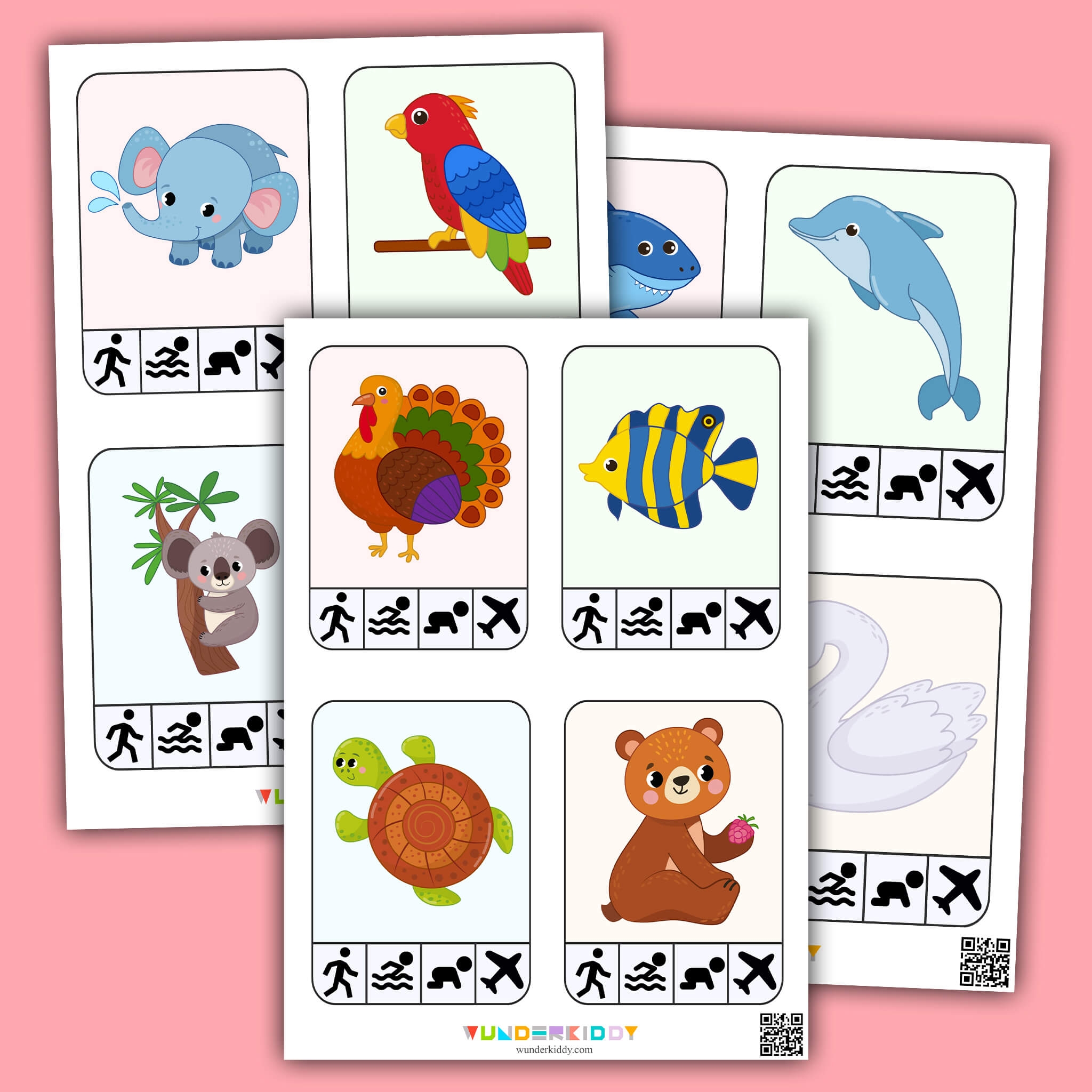 Printable How Animals Move Worksheet For Kindergarten
