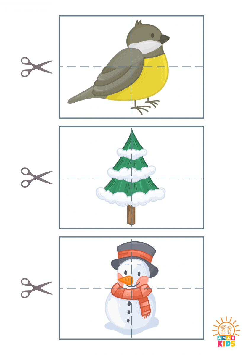 Printable Winter Puzzles For Kids Amax Kids