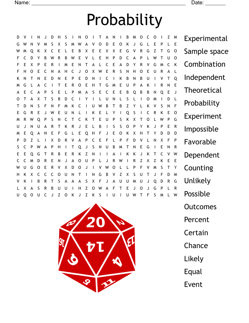 Probability Crossword Puzzle WordMint
