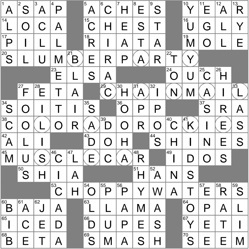 Bigfoot Cousin Crossword Puzzle