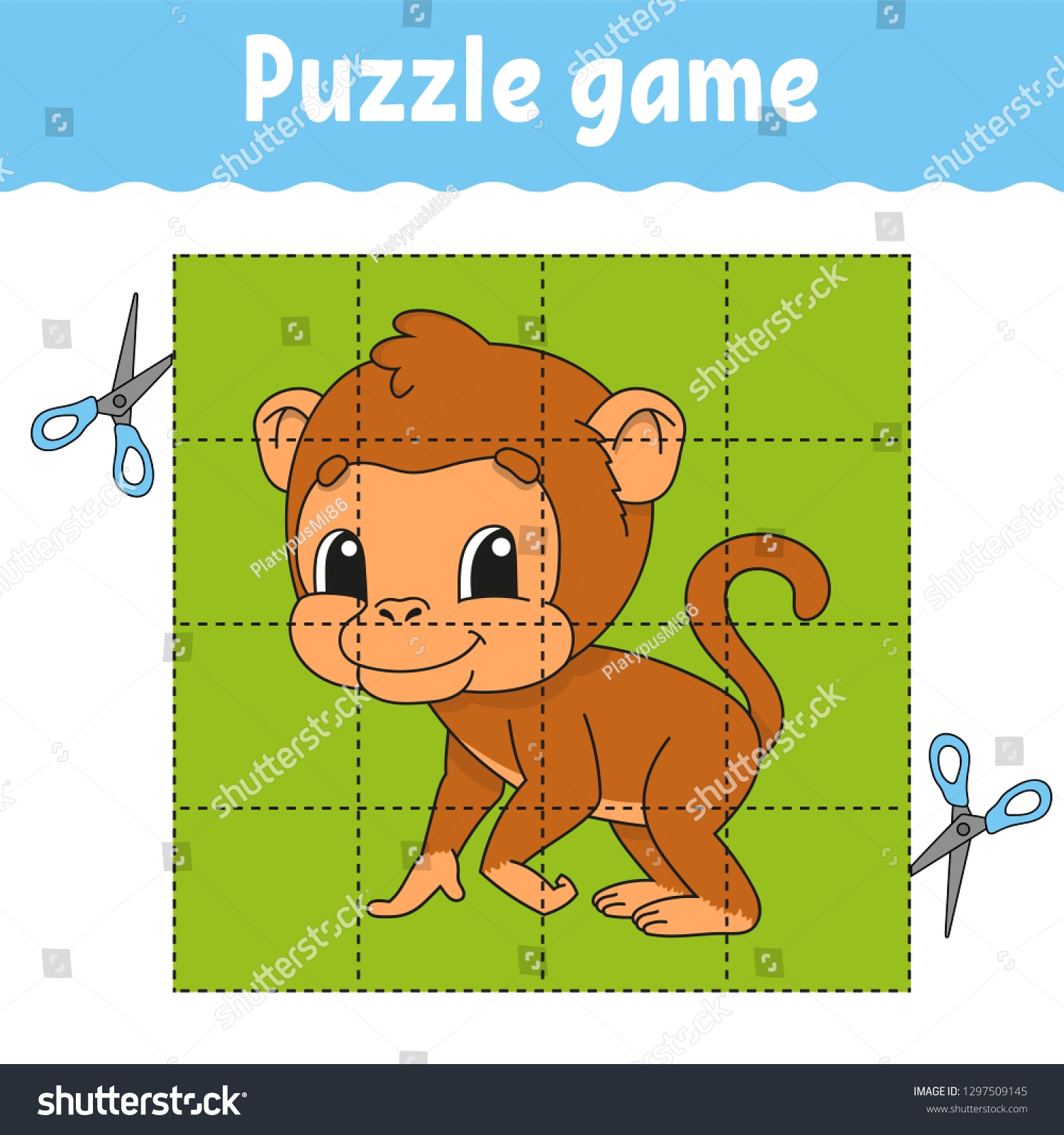 Puzzle Game Kids Education Education Developing Stock Vector Puzzle Game Kids Education Education Developing Stock Vector