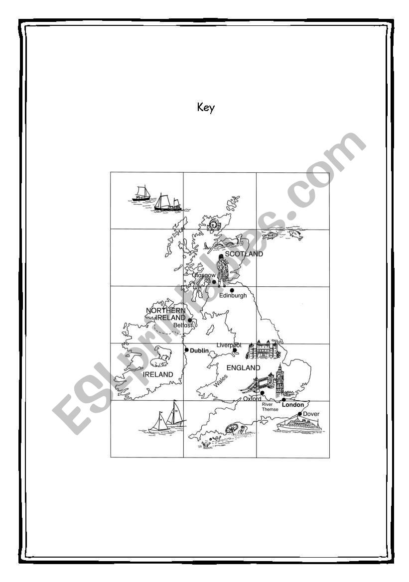 Puzzle Map Of United Kingdom Key ESL Worksheet By Bellaplutt Puzzle Map Of United Kingdom Key ESL Worksheet By Bellaplutt