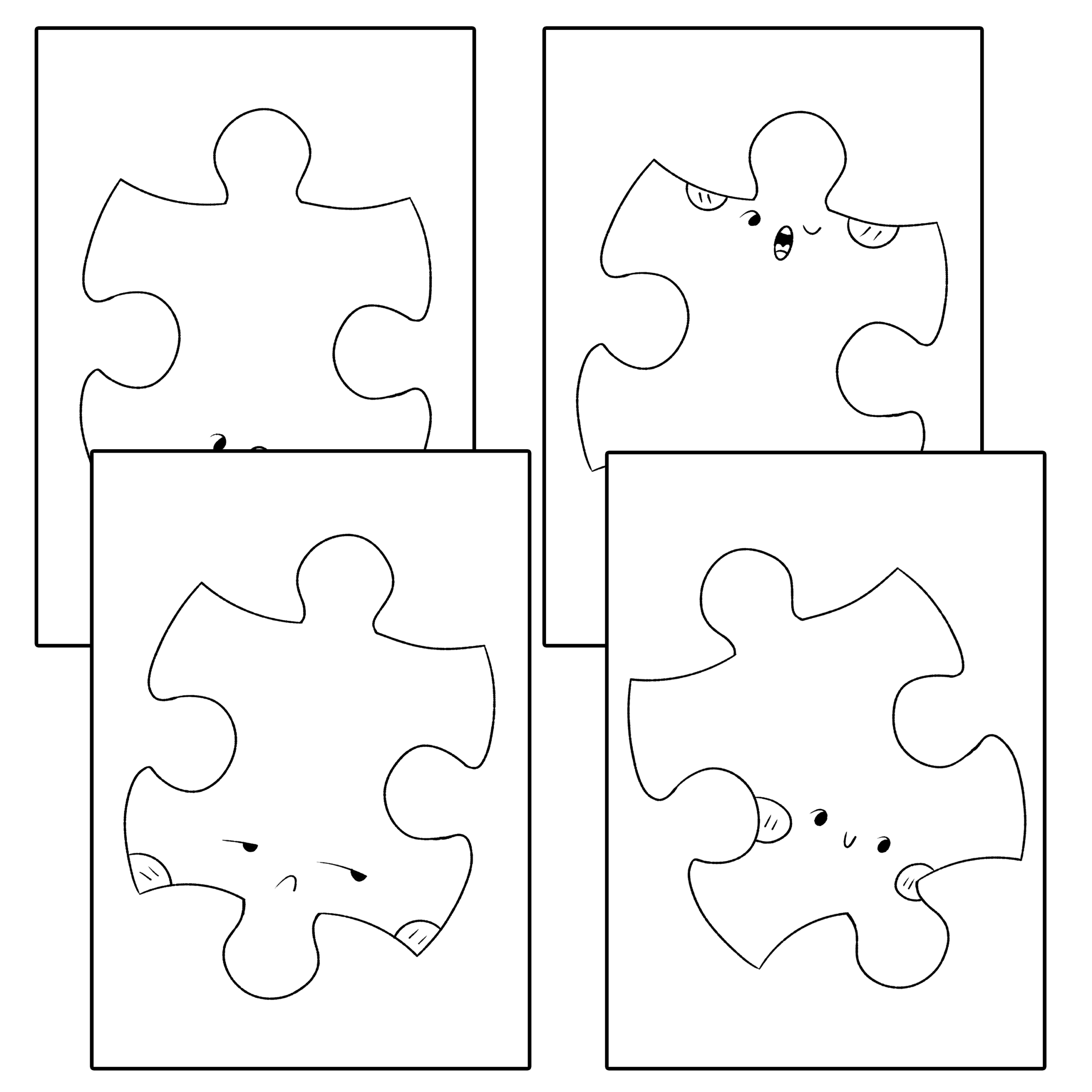 Puzzle Pieces Coloring Pages Worksheet Activities Autism Awareness Morning Work Teaching Resources