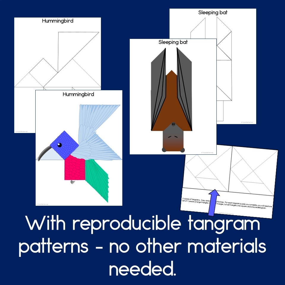 Easy Tangram Puzzles Worksheets