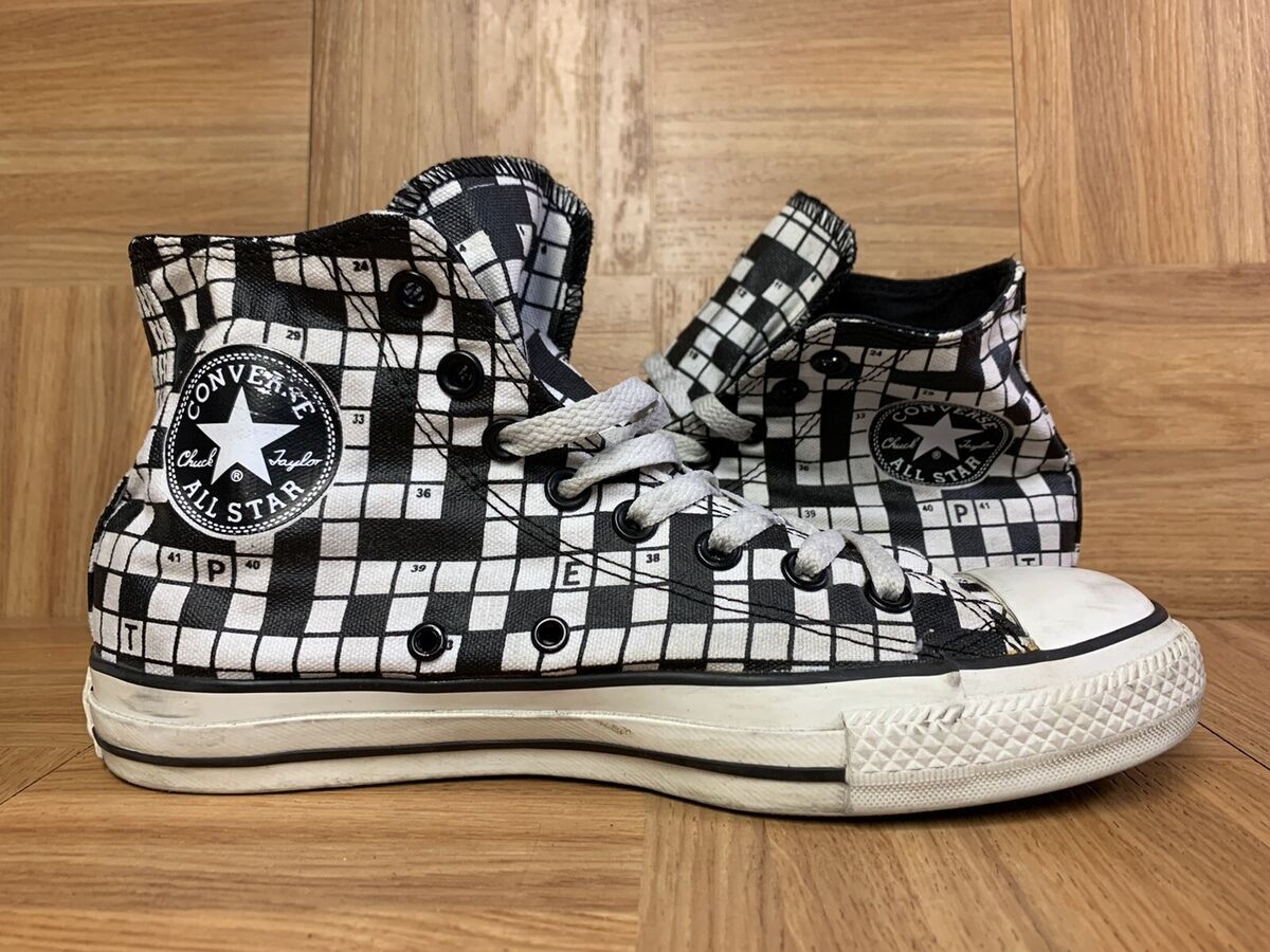 RARE Baskets Converse Chuck Taylor All Star Hi Crossword Puzzle Taille 7 Homme EBay RARE Baskets Converse Chuck Taylor All Star Hi Crossword Puzzle Taille 7 Homme EBay