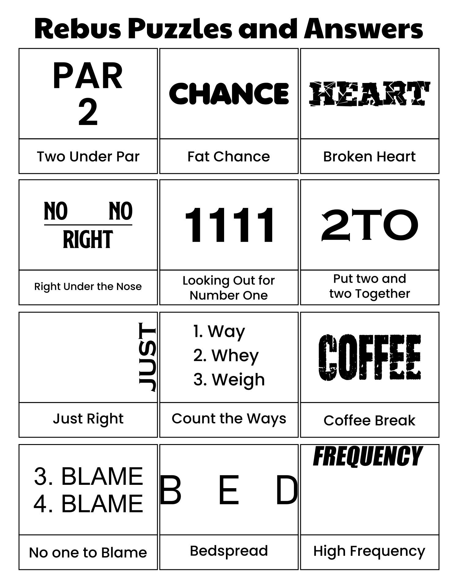 Rebus Puzzles Worksheet Answers Rebus Puzzles Worksheet Answers