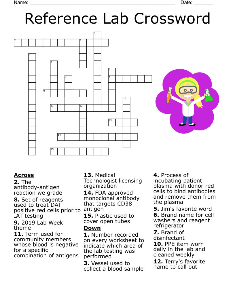 Reference Lab Crossword WordMint