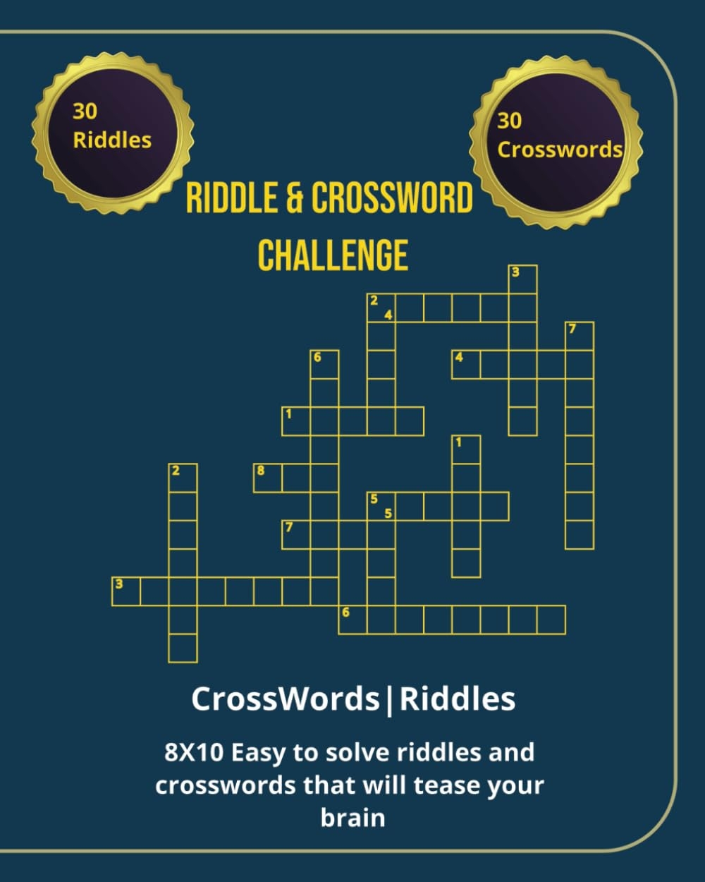 Riddle U0026 Crossword Challenge 8X10 Easy To Solve Riddles And 