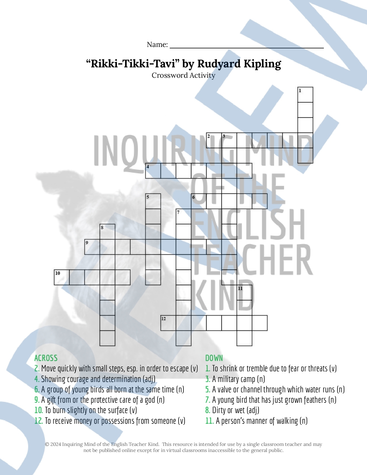 Burn Slightly Crossword Puzzle