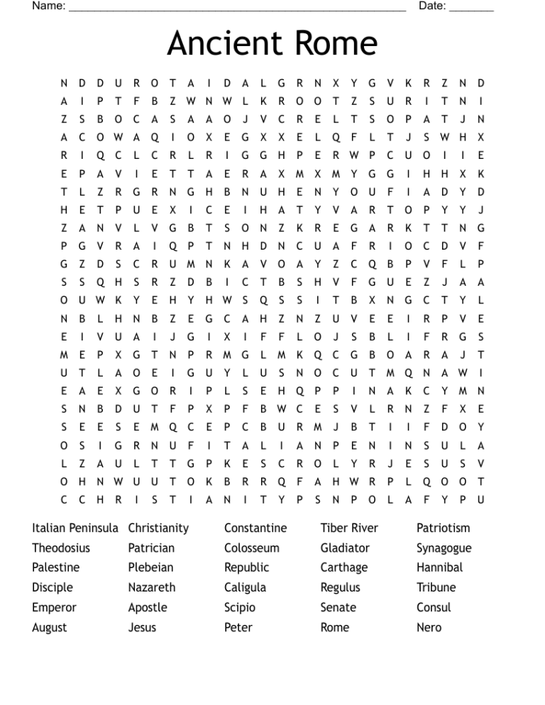 Rome s Flawless River Crossword Puzzle Clue