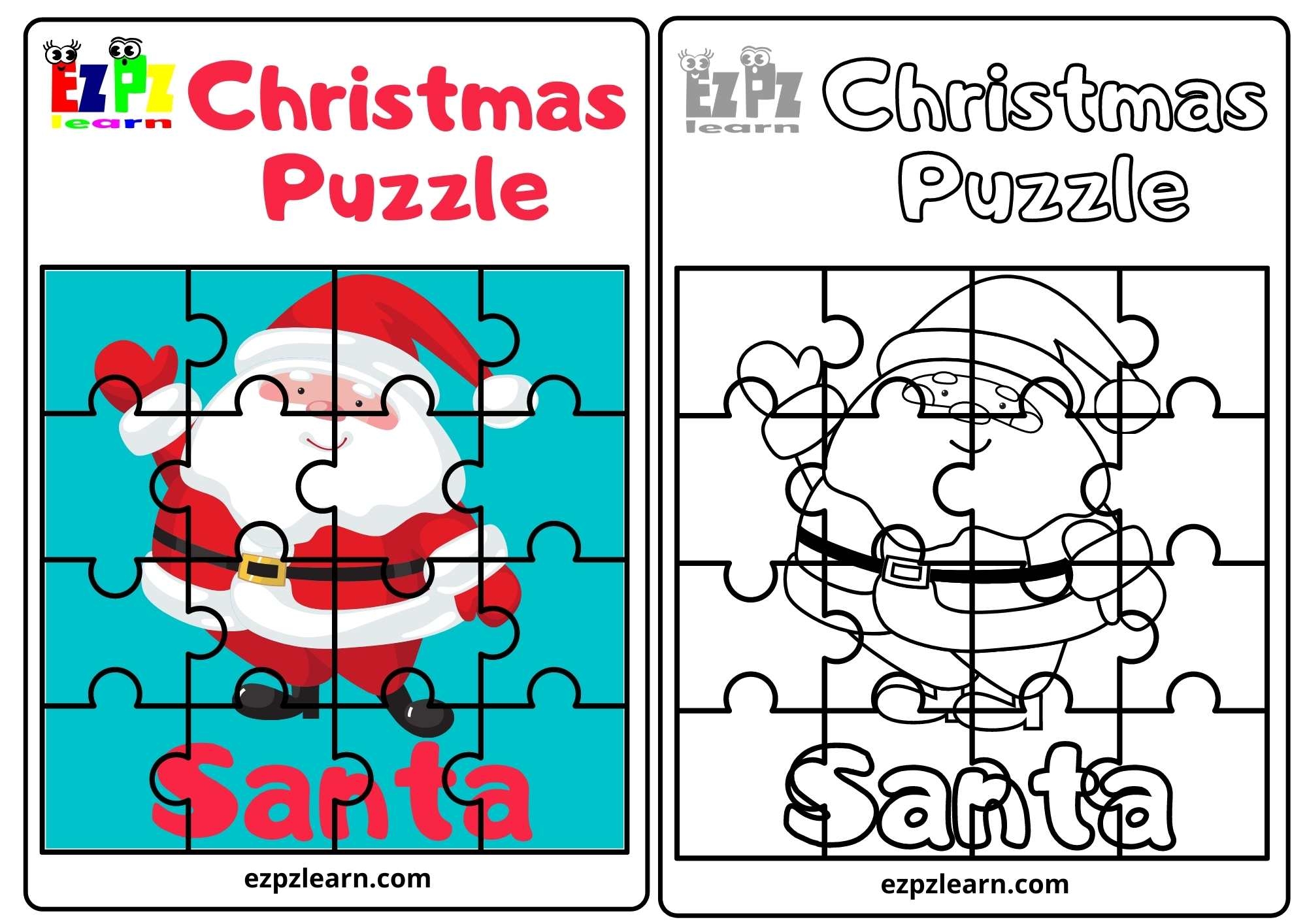 Santa Christmas Puzzle Hard Ezpzlearn Santa Christmas Puzzle Hard Ezpzlearn