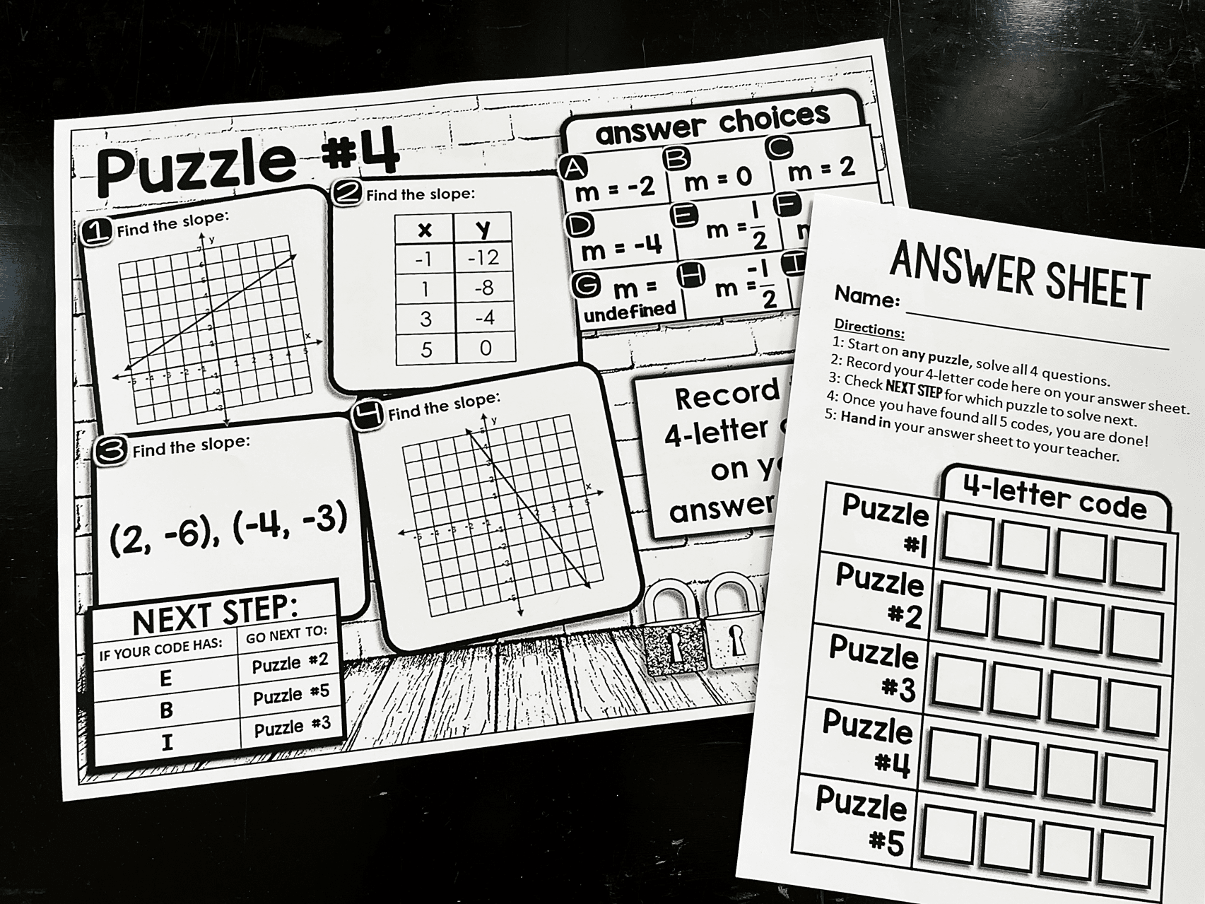 Scaffolded Math And Science Printable Math Escape Rooms
