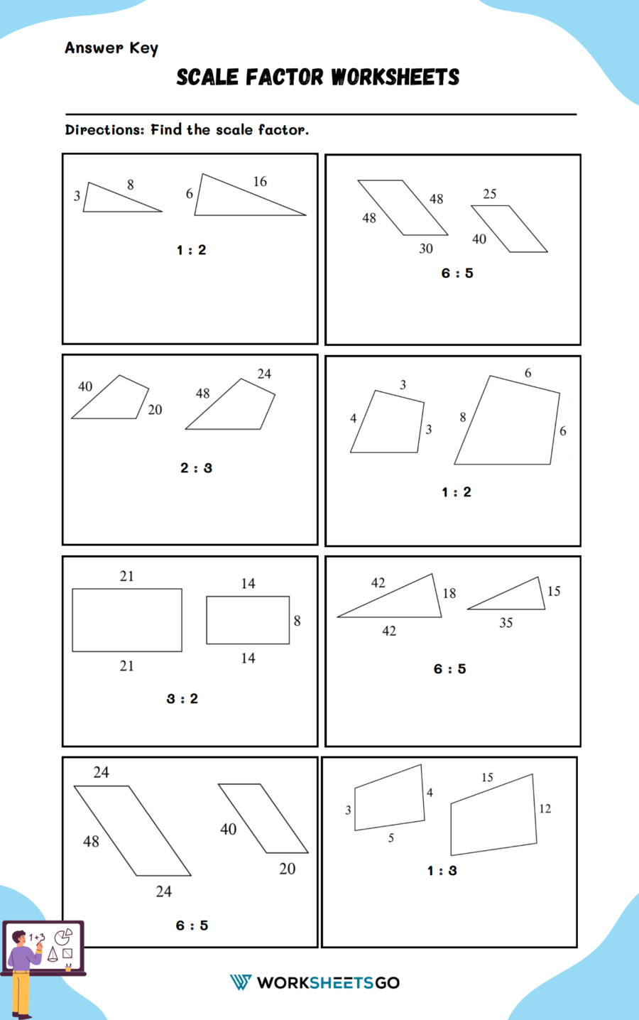 Sixth Grade Math Facter Puzzle Worksheets