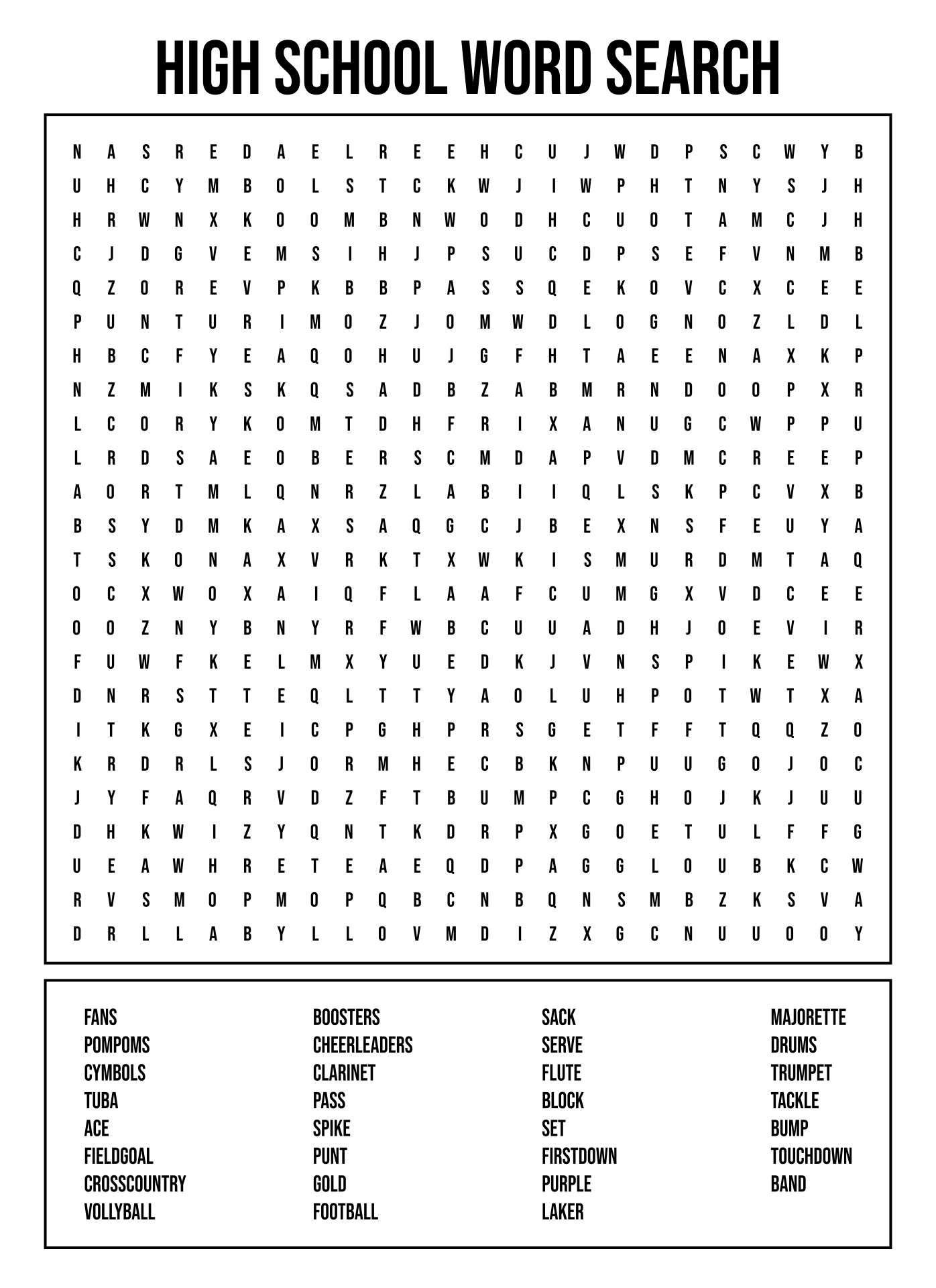School Word Search Puzzles 10 Free PDF Printables Printablee Worksheets Library