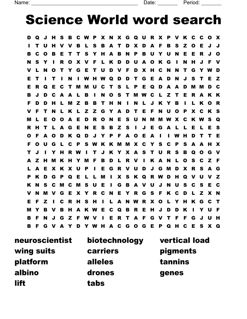 Science World Crossword Puzzle Answer Key Science World Crossword Puzzle Answer Key