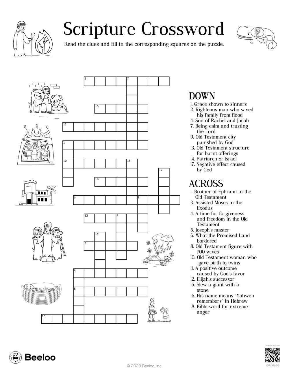Scripture Crossword Beeloo Printable Crafts And Activities For Kids Scripture Crossword Beeloo Printable Crafts And Activities For Kids
