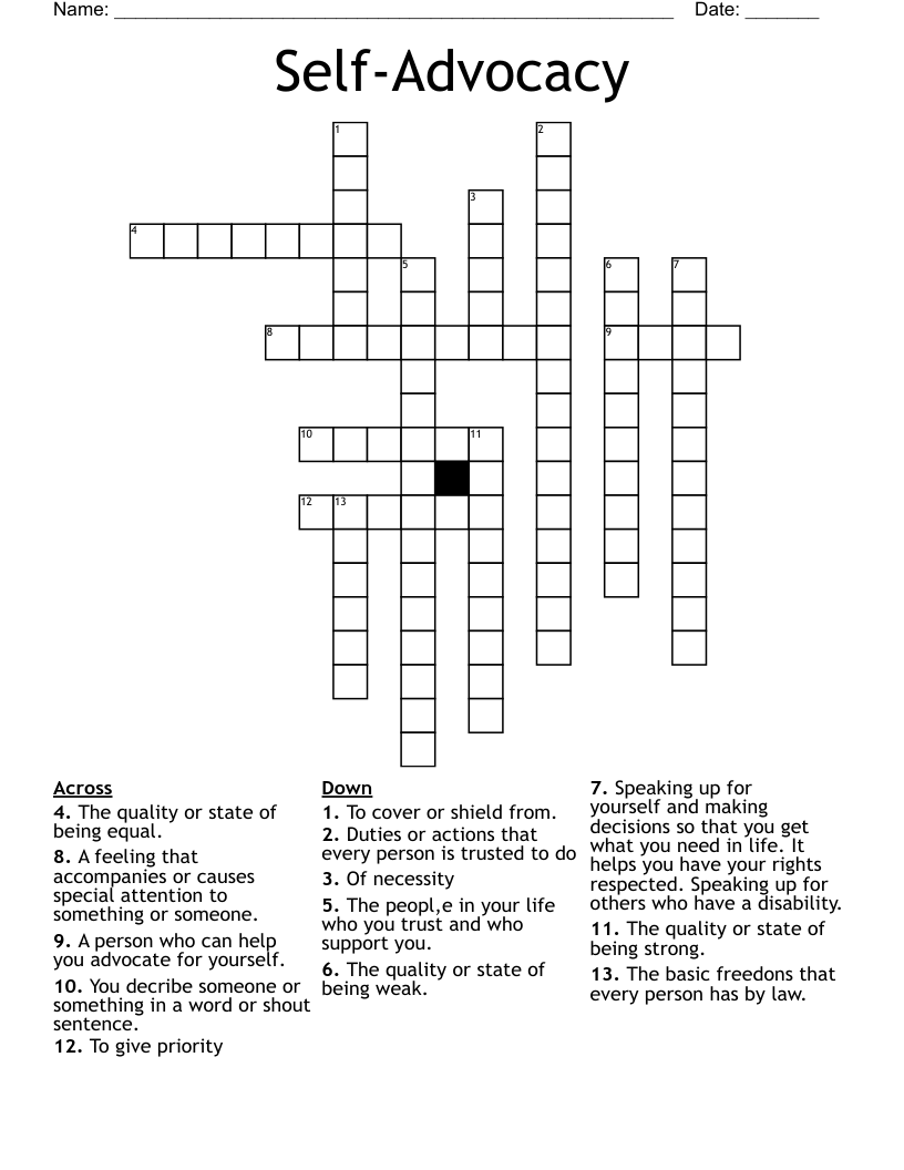 Advocate Crossword Puzzle Clue