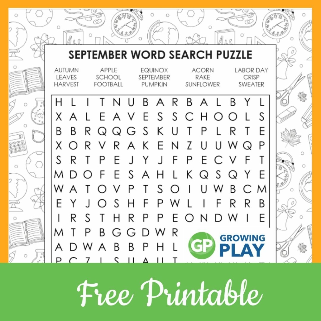 September Puzzle Worksheets September Puzzle Worksheets