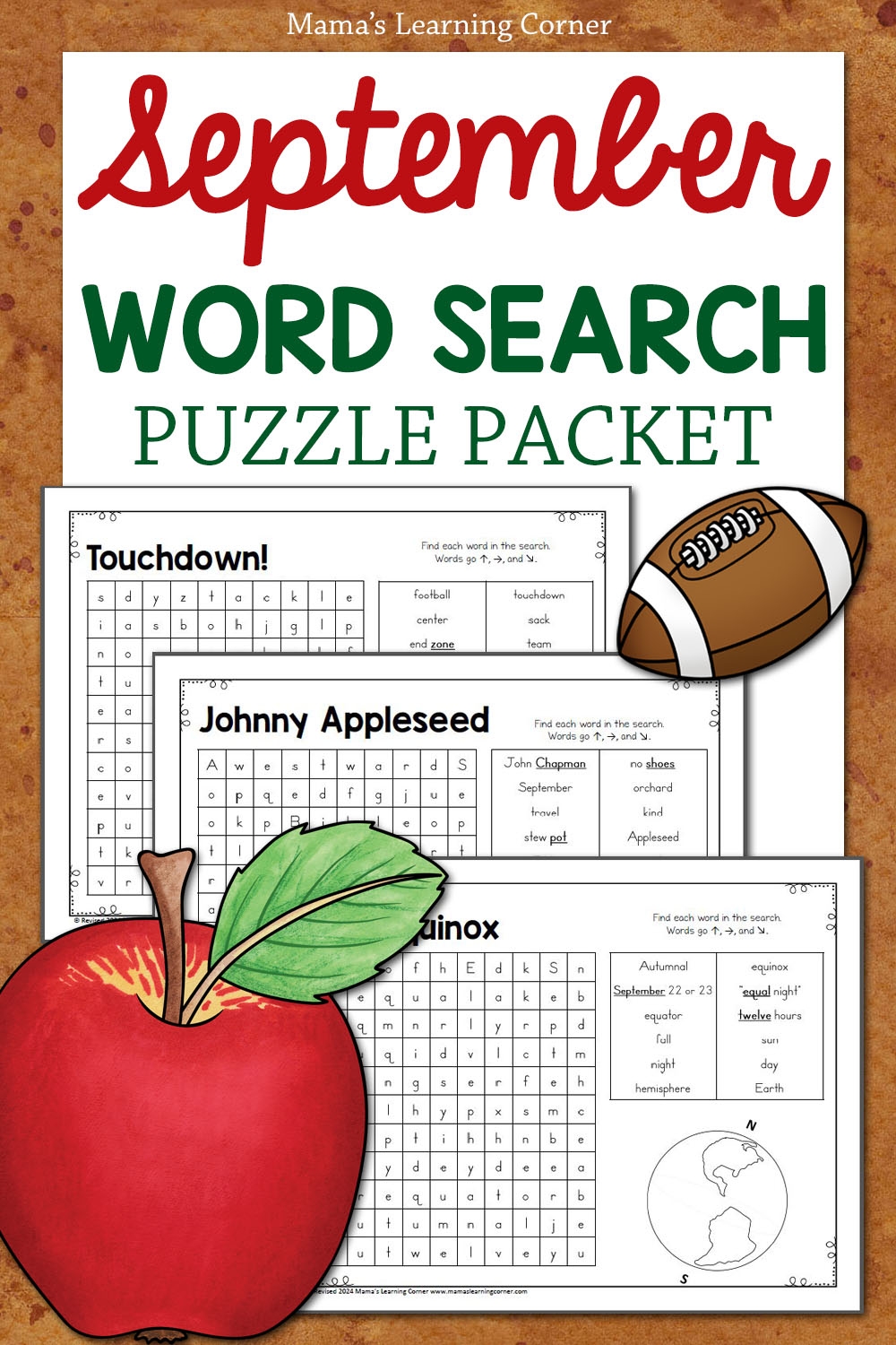 September Word Search Packet Apples Pumpkins Hurricanes September Word Search Packet Apples Pumpkins Hurricanes