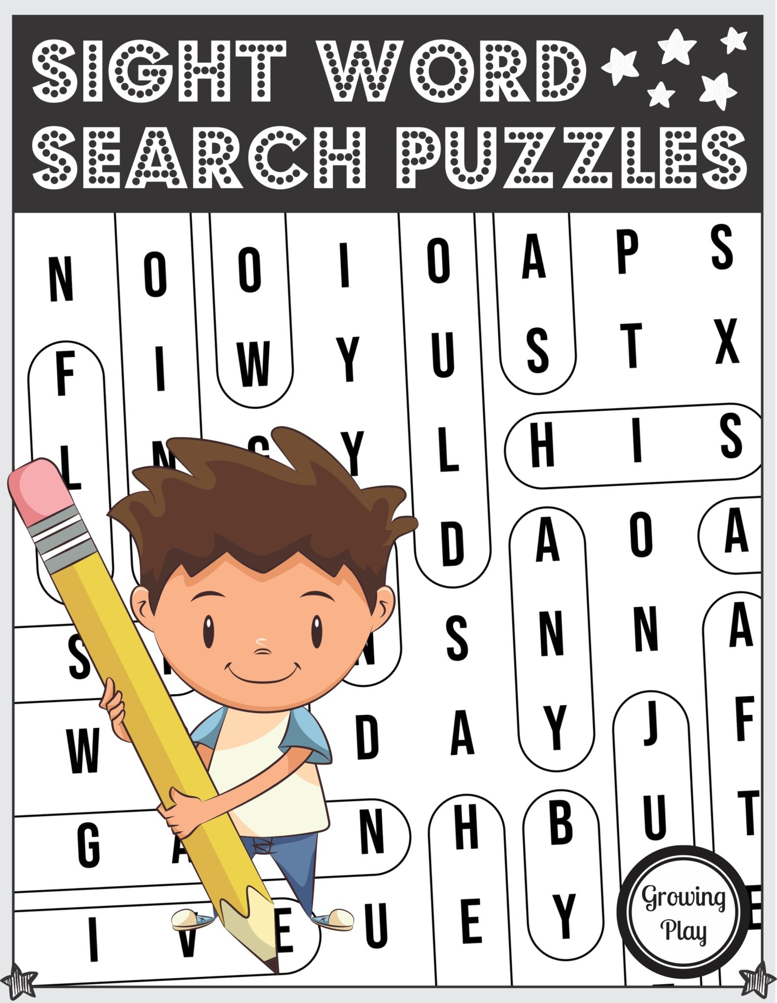 Sight Word Search Puzzles Growing Play
