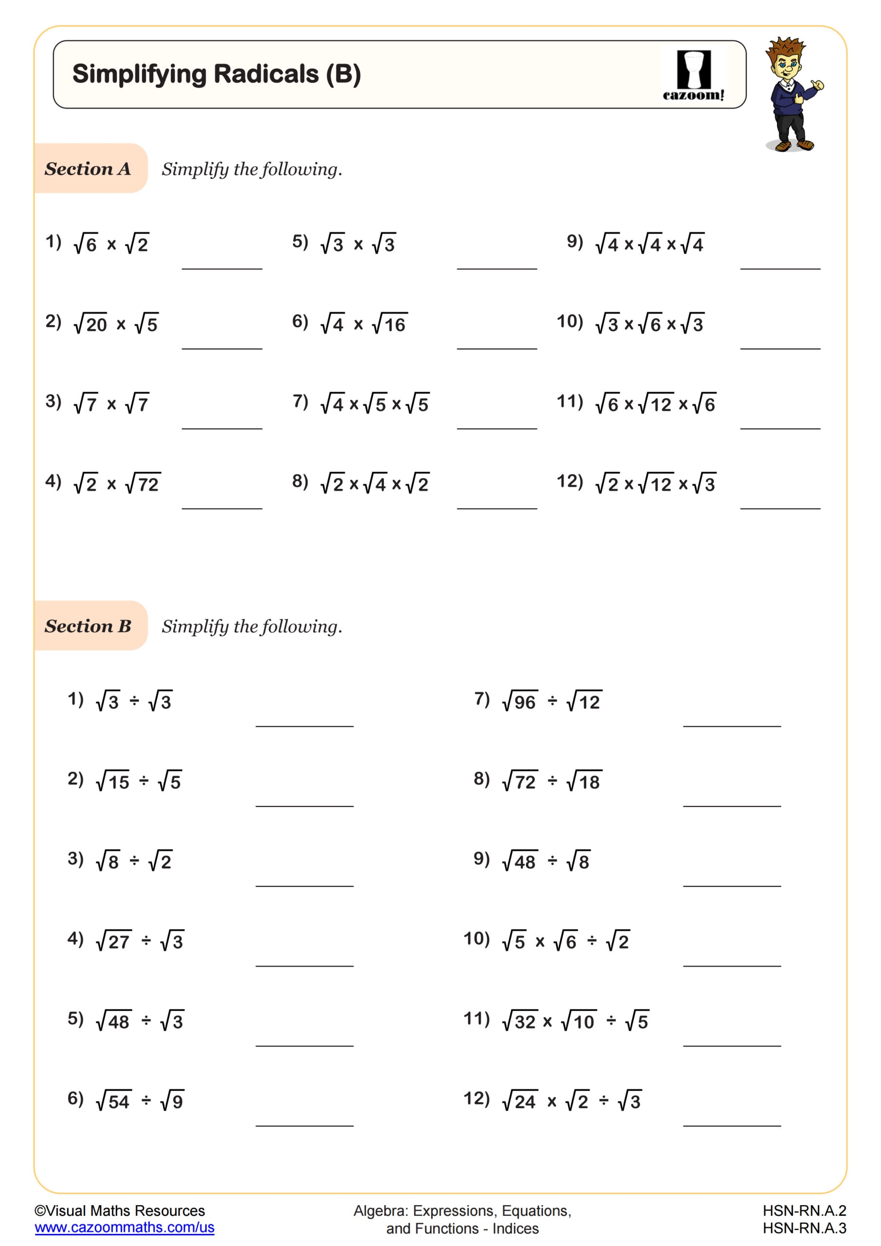 Simplifying Radical Expressions Worksheet Puzzle Simplifying Radical Expressions Worksheet Puzzle