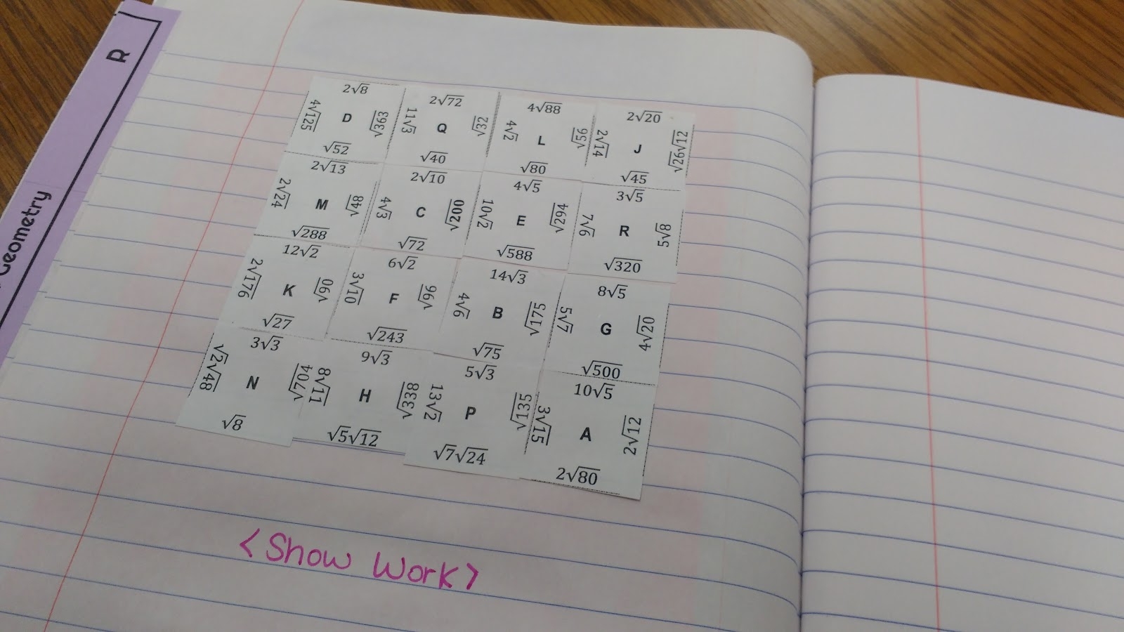 Simplifying Radicals Puzzle Math U003d Love Simplifying Radicals Puzzle Math U003d Love