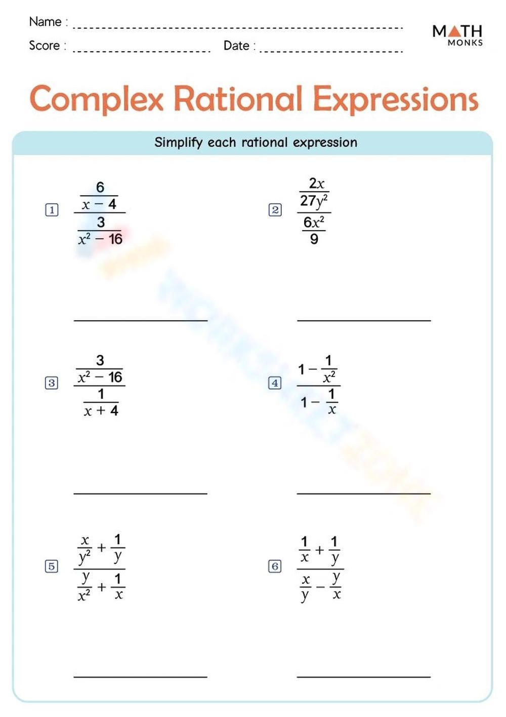 Solving Rational Equations Puzzle Worksheet