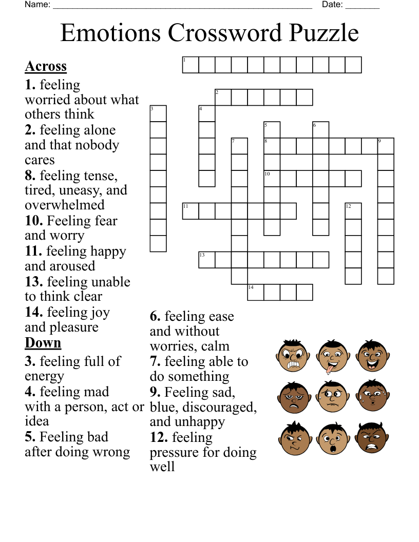 Social Anxiety Disorder Crossword WordMint