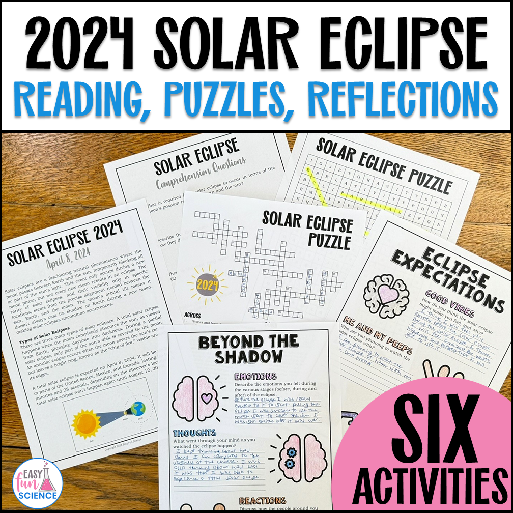 Solar Eclipse 2024 Total Solar Eclipse Reading Passages U0026 Comprehension Puzzles Classful