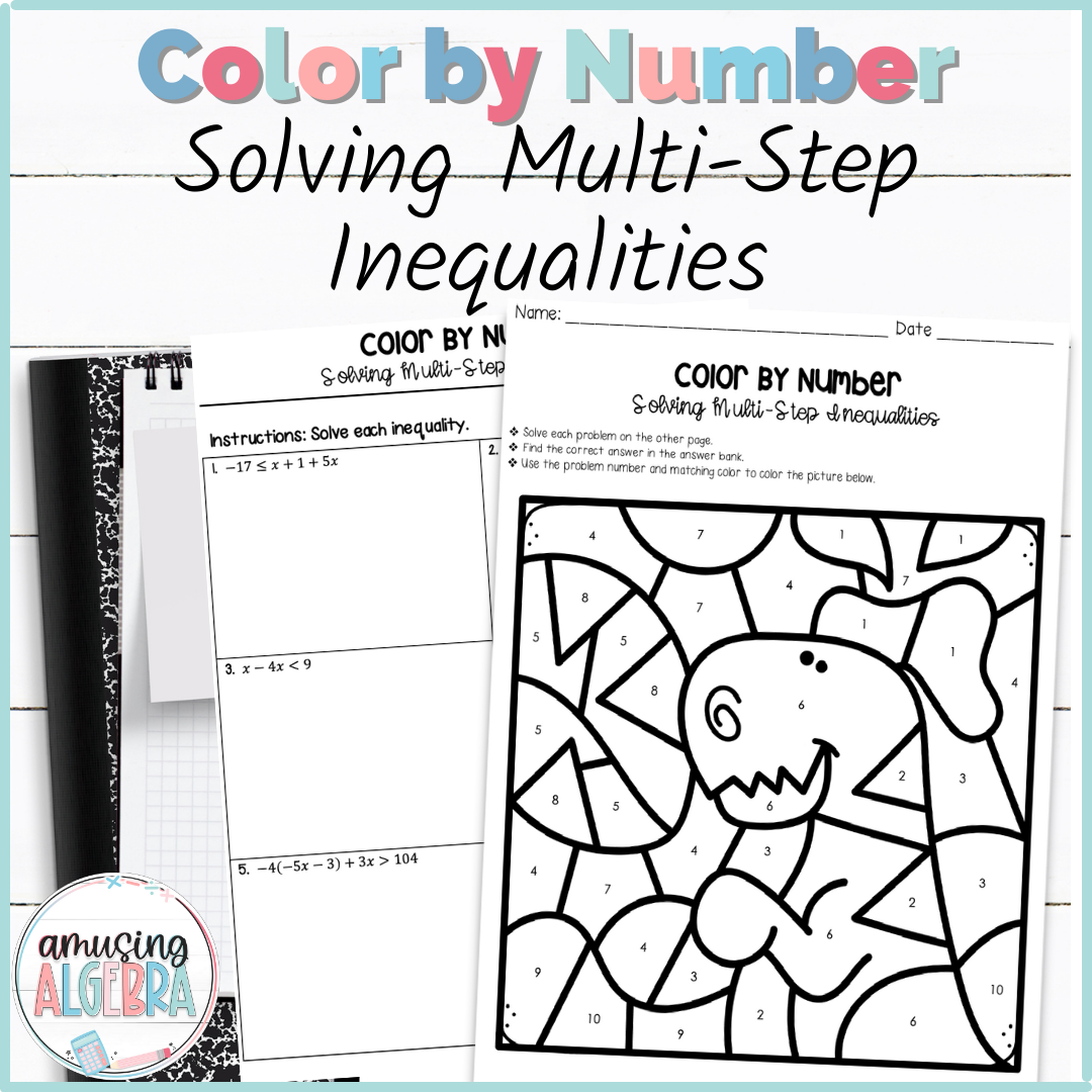 Solving Multi Step Inequalities Coloring Activity Made By Teachers Solving Multi Step Inequalities Coloring Activity Made By Teachers