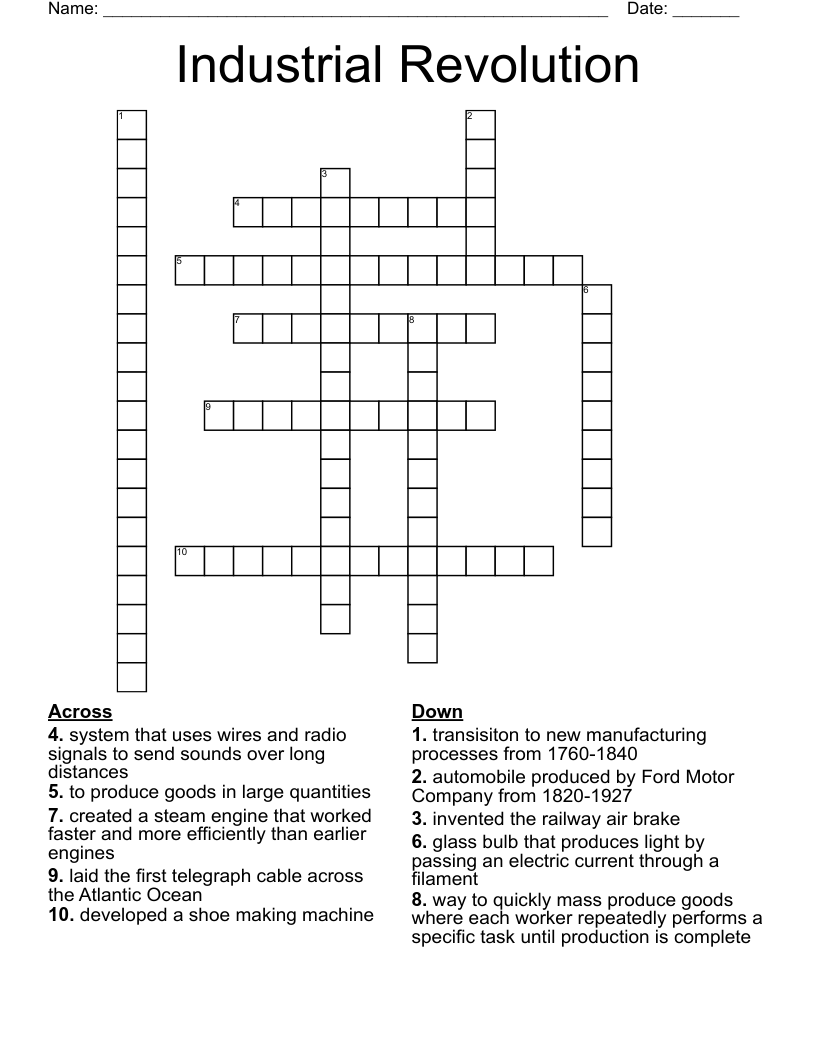 Radios Glass Crossword Puzzle